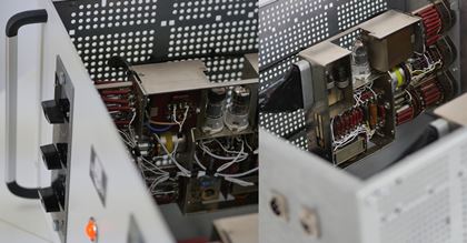 Klangfilm-Pair RZ086 B tube equalizers racked